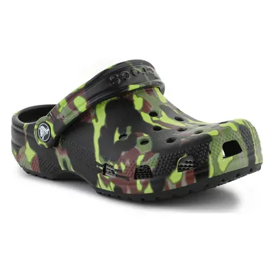 Crocs Classic Spray Camo Clog Kids BLACK 208305-001 Szandálok / Saruk Sokszínű