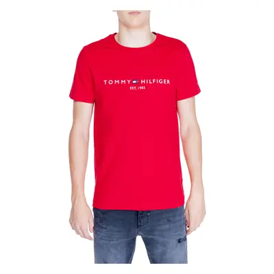 Tommy Hilfiger TOMMY LOGO TEE MW0MW11797 Hosszú ujjú galléros pólók Piros