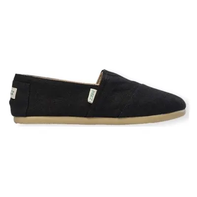 Paez Gum Classic W - Combi Linen Black Gyékény talpú cipők Fekete