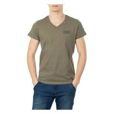 Nasa BASIC FLAG V NECK Pólók / Galléros Pólók Zöld