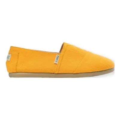 Paez Gum Classic W - Combi Linen Saffron Gyékény talpú cipők Citromsárga