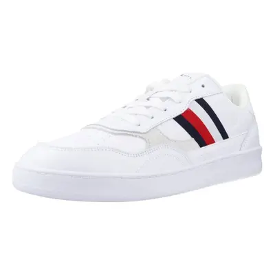 Tommy Hilfiger COURT CUPSOLE RETRO LTH Divat edzőcipők Fehér