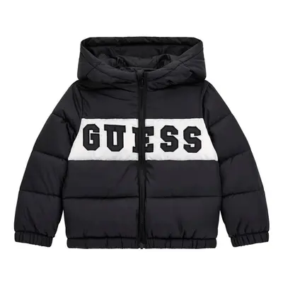 Guess PADDED HOODED LS JACKET W ZIP Steppelt kabátok Fekete