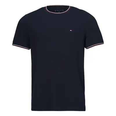 Tommy Hilfiger RWB TIPPED COLLAR TEE Rövid ujjú pólók Tengerész