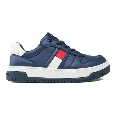 Tommy Hilfiger FLAG LOW CUT LACE-UP SNEA Divat edzőcipők Kék