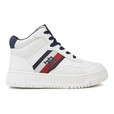 Tommy Hilfiger STRIPES HIGH TOP LACE-UP Divat edzőcipők Fehér