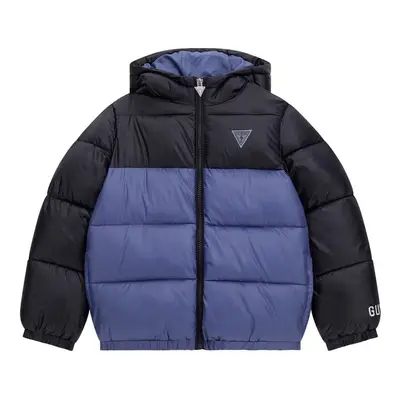 Guess HOODED LS PADDED PUFFER W/ZIP Steppelt kabátok Kék