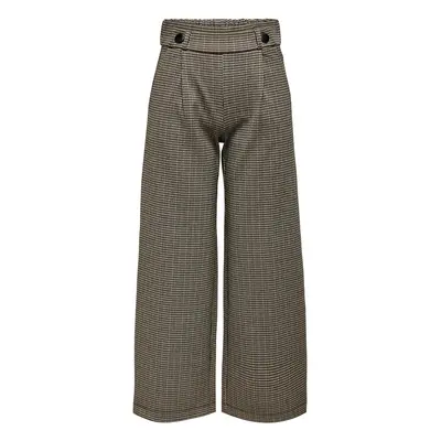 Jacqueline De Yong JDYGEGGO MIA LONG CHECK PANT JRS 15242797 Lenge nadrágok Bézs