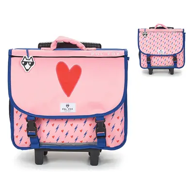 Pol Fox CARTABLE 38 CM HEART A ROULETTES Táskák / Gurulós táskák Rózsaszín