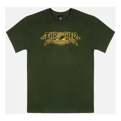 Thrasher T-shirt mag banner Pólók / Galléros Pólók Zöld