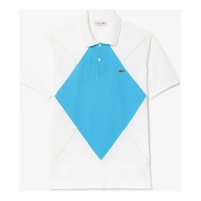 Lacoste SLEEVED RIBBED COLLAR Pólók / Galléros Pólók Kék