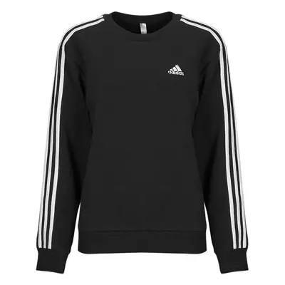 adidas Essentials 3-Stripes Fleece Sweatshirt Pulóverek Fekete