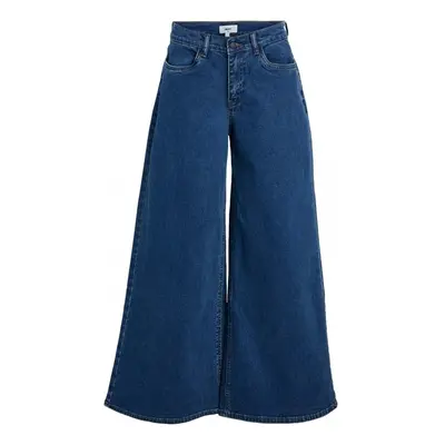 Object Jeans Moji Wide - Medium Blue Denim Nadrágok Kék