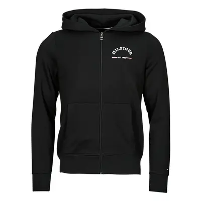 Tommy Hilfiger ROUNDALL HOODED ZIP THROUGH Pulóverek Fekete