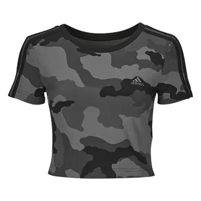 adidas Essentials 3-Stripes Camo Print Baby T-Shirt Rövid ujjú pólók Fekete