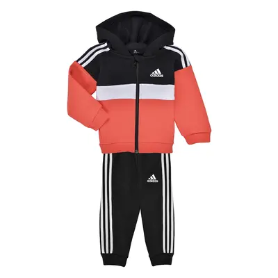 adidas Tiberio 3-Stripes Colorblock Fleece Track Suit Ruhák Fekete