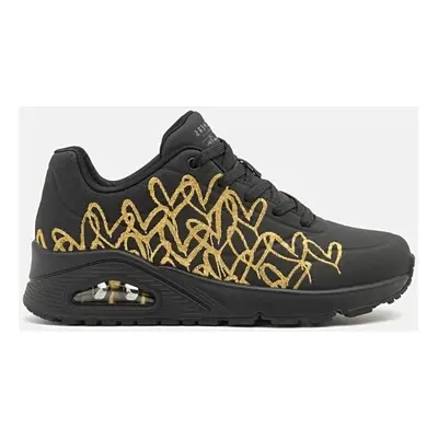 Skechers 177975 UNO GOLDEN HEART Divat edzőcipők Fekete