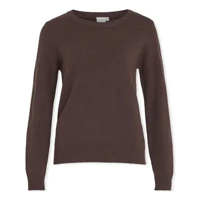 Vila Noos Ril O-Neck L/S - Coffee Bean Pulóverek Barna