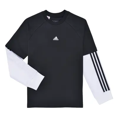 adidas Street Jam 2-in-1 Long Sleeve Long-Sleeve Top Hosszú ujjú pólók Fekete