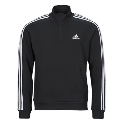 adidas Essentials Fleece 3-Stripes 1/4-Zip Sweatshirt Pulóverek Fekete