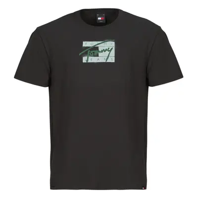 Tommy Jeans TJM REG STREET SIG FLAG TEE EXT Rövid ujjú pólók Fekete