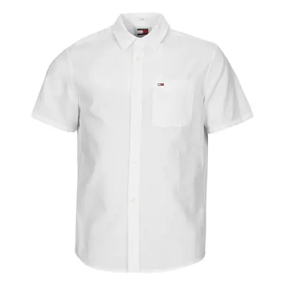 Tommy Jeans TJM REG LINEN BLEND SS SHIRT Rövid ujjú ingek Fehér