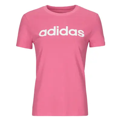 adidas Essentials Slim Logo T-Shirt Rövid ujjú pólók Rózsaszín