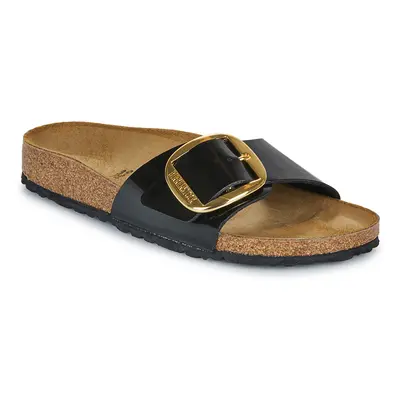 Birkenstock Madrid Big Buckle BF Patent Black Gold Papucsok Fekete