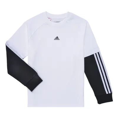 adidas Street Jam 2-in-1 Long Sleeve Long-Sleeve Top Hosszú ujjú pólók Fehér