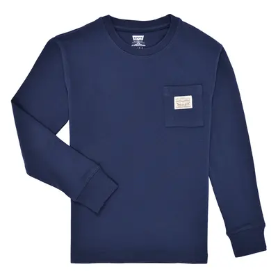 Levis LVB LONG SLEEVE POCKET TEE Hosszú ujjú pólók Tengerész