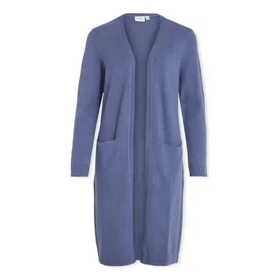 Vila Noos Ril Long Cardigan - Bijou Blue Kabátok Kék