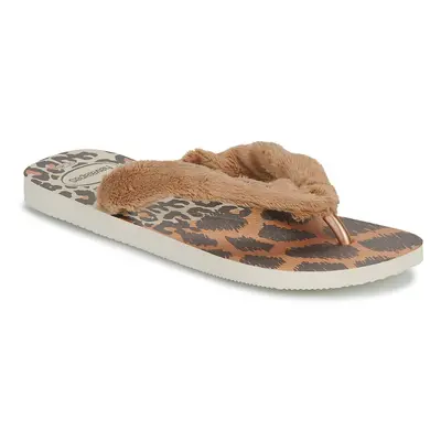 Havaianas HOME FLUFFY Lábujjközös papucsok Bézs