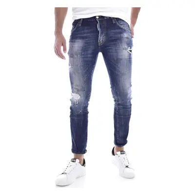 Dsquared S74LB0872 Skinny farmerek Kék