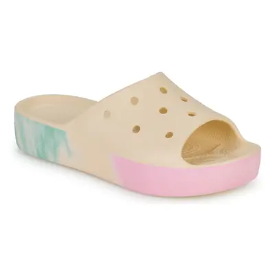 Crocs CLASSIC PLATFORM OMBRE SLIDE strandpapucsok Bézs