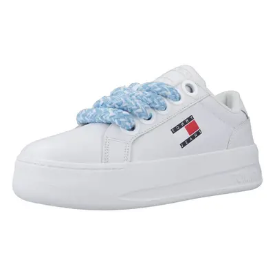 Tommy Jeans CITY FLATFORM Divat edzőcipők Fehér