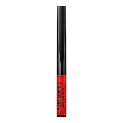 Rimmel London Lip Art Graphic Liquid Lipstick and Pencil - 860 Go Har Rúzs Piros