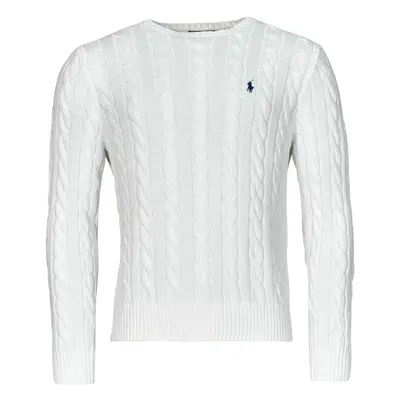 Polo Ralph Lauren PULL COL ROND EN MAILLE TORSADEE Pulóverek Fehér