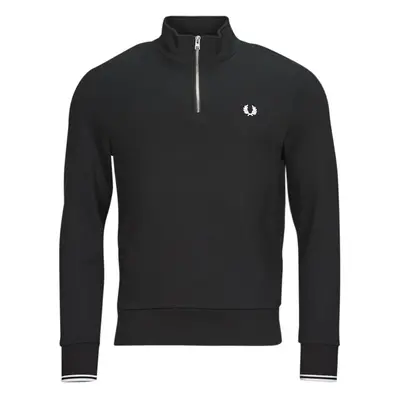 Fred Perry HALF ZIP SWEATSHIRT Pulóverek Fekete