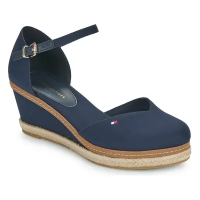 Tommy Hilfiger BASIC CLOSED TOE MID WEDGE Gyékény talpú cipők Tengerész