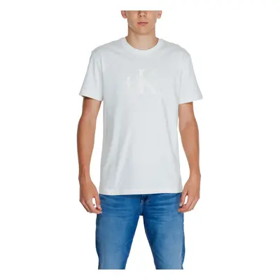 Calvin Klein Jeans MONOLOGO APPLIQUE J30J325916 Hosszú ujjú galléros pólók Fehér