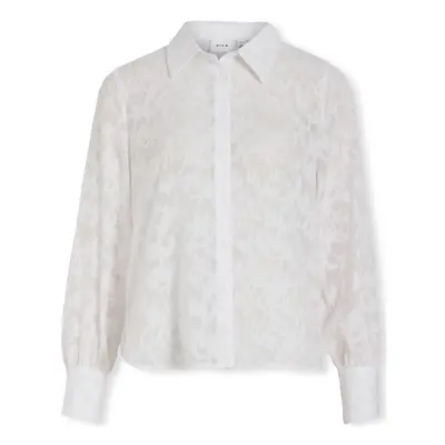 Vila Noos Flema New Shirt L/S - Bright White Blúzok Fehér