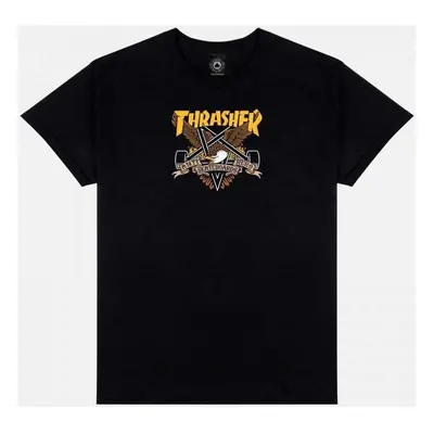 Thrasher T-shirt eaglegram Pólók / Galléros Pólók Fekete