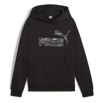 Puma ESS+ CAMO HOODIE FL Pulóverek Fekete