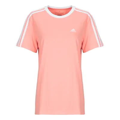 adidas Essentials 3-Stripes T-Shirt Rövid ujjú pólók Rózsaszín