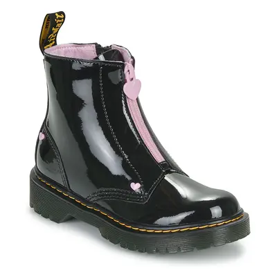 Dr. Martens Bex Heart Zip Boot J Black Patent Lamper Csizmák Fekete