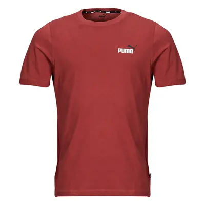 Puma ESS+ 2 COL SMALL LOGO TEE Rövid ujjú pólók Bordó