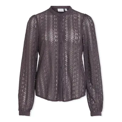 Vila Noos Chikka Lace Shirt L/S - Plum Perfect Blúzok Lila