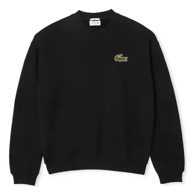 Lacoste Loose Fit Badge Accent Sweatshirt - Noir Pulóverek Fekete