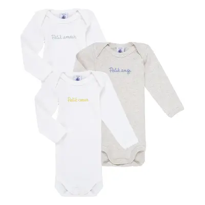 Petit Bateau BODY US ML MESSAGES PACK X3 Ruhák Bézs