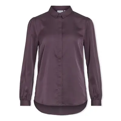 Vila Noos Ellette Satin Shirt L/S - Perfect Plum Blúzok Lila